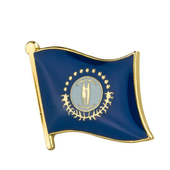 Kentucky State Flag Lapel Pin / Usa Kentucky Flag Clothes Brooch / Enamel Pins /  Kentucky Flag Badge /  Kentucky Pin