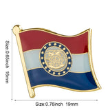 Missouri State Flag Lapel Pin / Usa Missouri Flag Clothes Brooch / Enamel Pins /  Missouri Flag Badge /  Missouri Pin