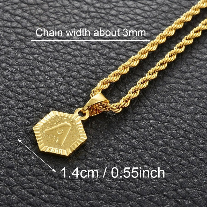 18K Gold Plated A-Z Initials Necklace / A-Z Letters Necklace / A-Z Letters Jewelry / Alphabet Necklace / Name Initial Necklace For Women