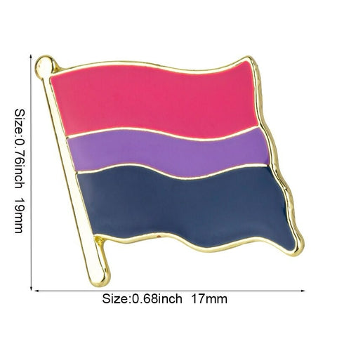 Bisexual Pride Flag Lapel Pin | LGBTQ+ Transgender Gender Fluid Aromantic Genderqueer Pansexual Asexual Nonbinary Lesbian Polyamorous