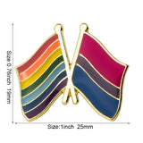 Bisexual Pride Flag Lapel Pin | LGBTQ+ Transgender Gender Fluid Aromantic Genderqueer Pansexual Asexual Nonbinary Lesbian Polyamorous