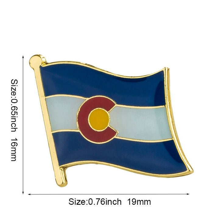 Colorado State Flag Lapel Pin / Usa Colorado Flag Clothes Brooch / Enamel Pins / Colorado Flag Badge / Colorado Pin