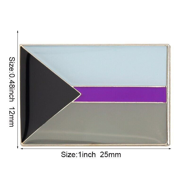 Demisexual Lapel Pin / LGBTQIA Transgender Gender Fluid Aromantic Genderqueer Pansexual Bisexual Asexual Lesbian Polyamorous Nonbinary Pride