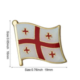Georgia State Flag Lapel Pin / Usa Georgia Flag Clothes Brooch / Enamel Pins / Georgia Flag Badge / Georgia Pin