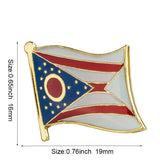 Ohio State flag lapel pin / USA Ohio flag clothes brooch / enamel pins / Ohio flag Badge / Ohio pin