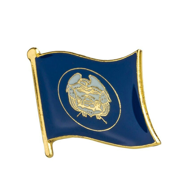 Utah State Flag Lapel Pin / USA Utah Flag Clothes Brooch / Enamel Pins / Utah Flag Badge / Utah Pin