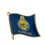 Kansas State Flag Lapel Pin / Usa Kansas Flag Clothes Brooch / Enamel Pins / Kansas Flag Badge / Kansas Pin