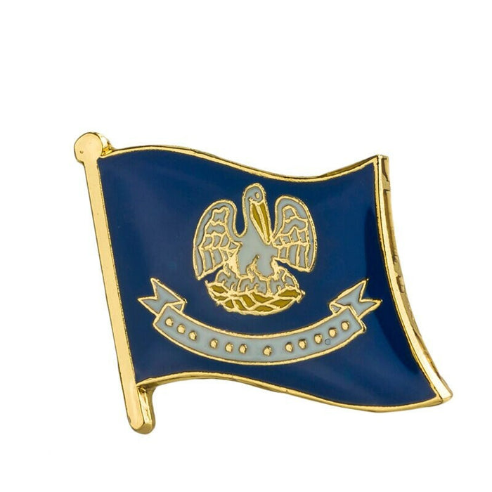 Louisiana State Flag Lapel Pin / Usa Louisiana Flag Clothes Brooch / Enamel Pins / Louisiana Flag Badge / Louisiana Pin