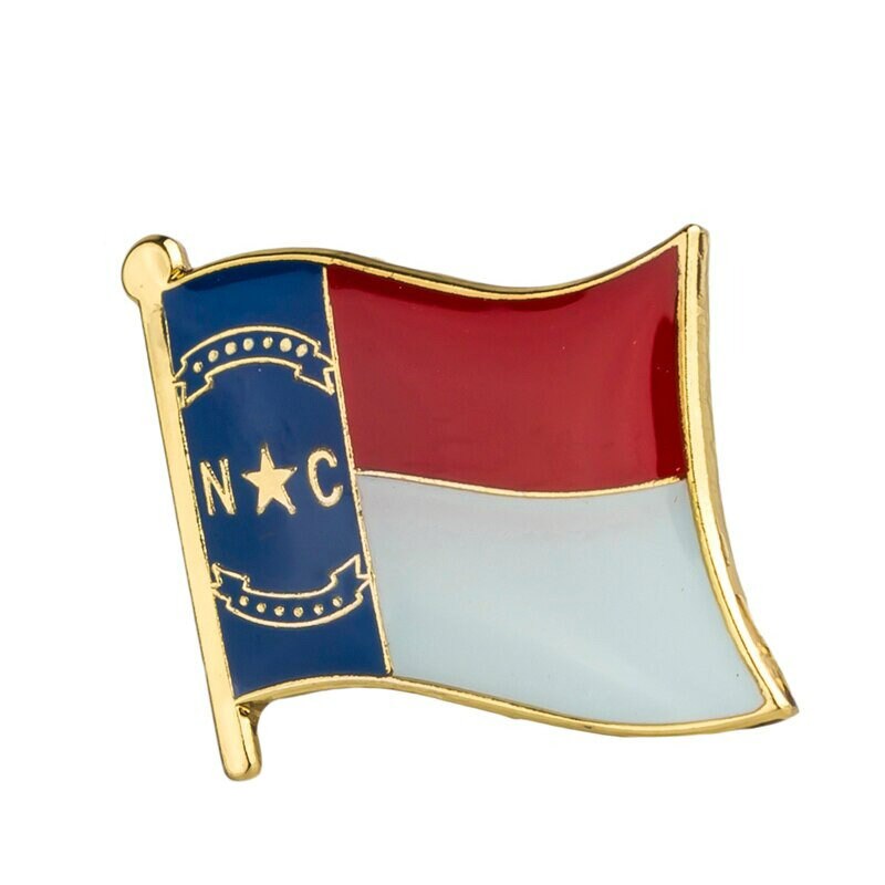 North Carolina State Flag Lapel Pin / Usa  North Carolina Flag Clothes Brooch / Enamel Pins /  North Carolina Flag Badge /  North Carolina