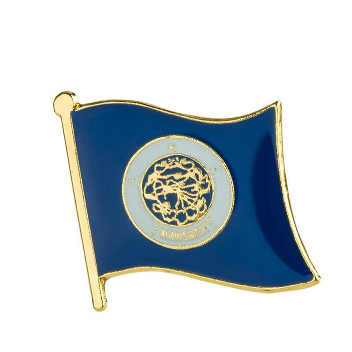 Minnesota State Flag Lapel Pin / Usa  Minnesota Flag Clothes Brooch / Enamel Pins /  Minnesota Flag Badge /  Minnesota Pin