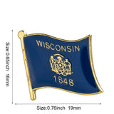 Wisconsin State Flag Lapel Pin / USA Wisconsin Flag Clothes Brooch / Enamel Pins /  Wisconsin Flag Badge /  Wisconsin Pin