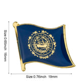 New Hampshire State flag lapel pin / USA  New Hampshire flag clothes brooch / enamel pins /  New Hampshire flag Badge /  New Hampshire pin