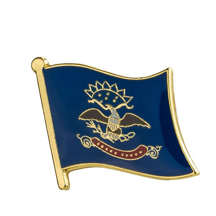 North Dakota State Flag Lapel Pin / Usa  North Dakota Flag Clothes Brooch / Enamel Pins /  North Dakota Flag Badge /  North Dakota Pin