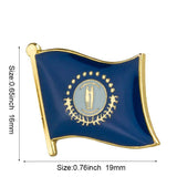 Kentucky State Flag Lapel Pin / Usa Kentucky Flag Clothes Brooch / Enamel Pins /  Kentucky Flag Badge /  Kentucky Pin