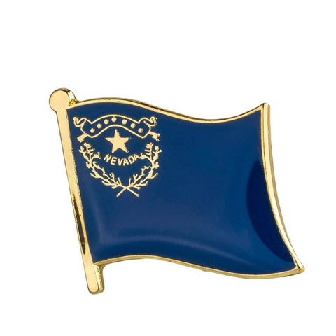 Nevada State Flag Lapel Pin / Usa Nevada Flag Clothes Brooch / Enamel Pins /  Nevada Flag Badge /  Nevada Pin