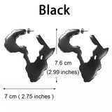 Africa 18K Gold Plated Earrings /  Africa Jewelry /  Africa Earrings /  Africa Gift / Africa Women Gift / Gift for Women / Africa Pendant