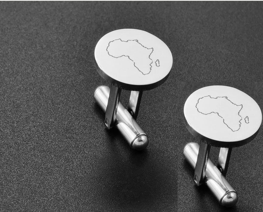 18K Gold Plated Africa Cufflinks, Africa Cufflinks, Africa Map Cufflinks, Africa Flag, Africa Poster, Africa Tshirt, Africa Necklace