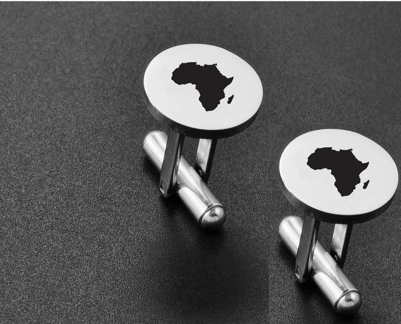 18K Gold Plated Africa Cufflinks, Africa Cufflinks, Africa Map Cufflinks, Africa Flag, Africa Poster, Africa Tshirt, Africa Necklace